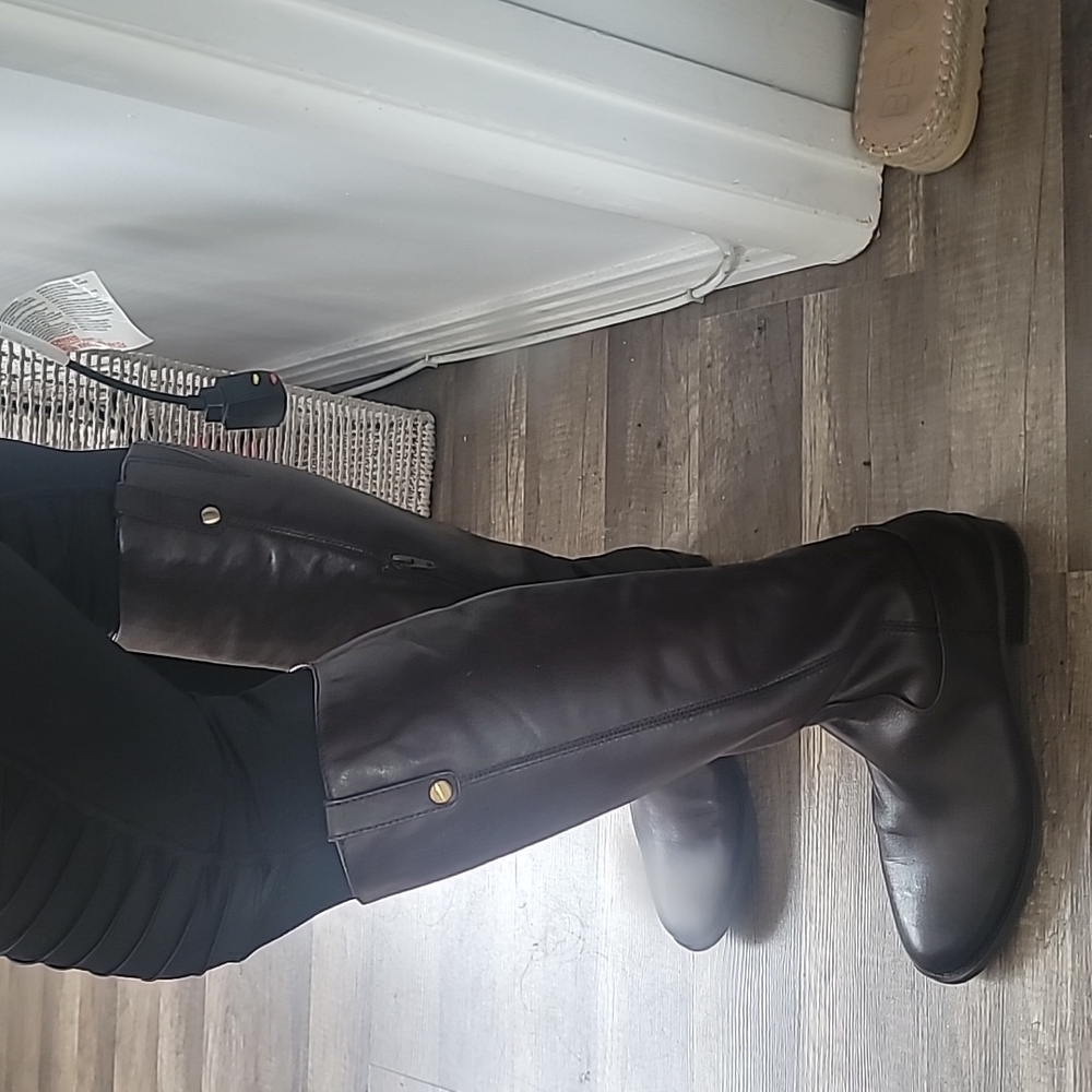 INC Dark Brown Leather Boots 9